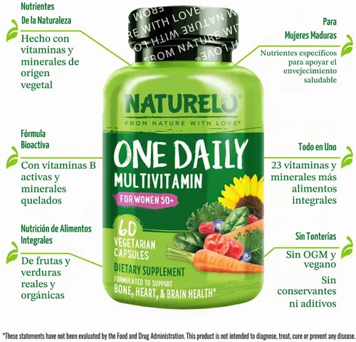 Vista 2 de Naturelo Multivitamina de un día para mujeres, 1