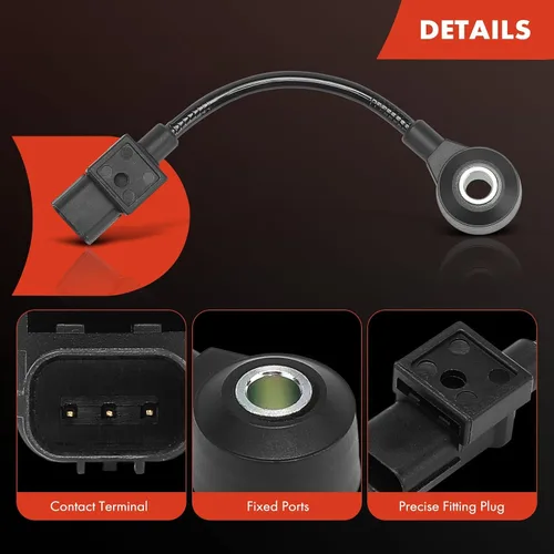 Vista 8 de Sensor de detonación de golpe de encendido A-Premium compatible con Honda, Acura para Honda Civic 2001-2005 1.7L y Acura EL 1997-2005