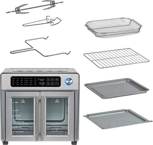 Vista 9 de Emeril Lagasse Combo de Horno Tostador y Freidora de Aire Extra Grande con Puerta Francesa, 24 Funciones de Cocción y Controles Digitales, 7