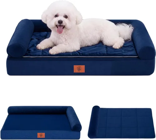 Vista 16 de GTPLAYER Dog Bed, Egg-Crate Foam Pressure Relief with Waterproof Washable Pet Bed 23.6" with 2-in-1 Cooling/Warming Pad, Non-Slip Bottom, Detachable