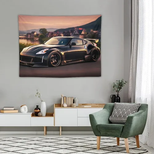 Vista 4 de josnmre 370z Jdm - Tapiz japonés para colgar en la pared para dormitorio, arte estético, decoración del hogar, dormitorio, aula, sala de estar
