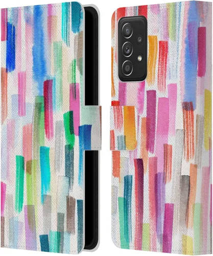 Vista 144 de Head Case Designs Officially Licensed Ninola Brushstrokes Multi Colorful Leather Wallet Case Compatible with Samsung Galaxy A07 4G