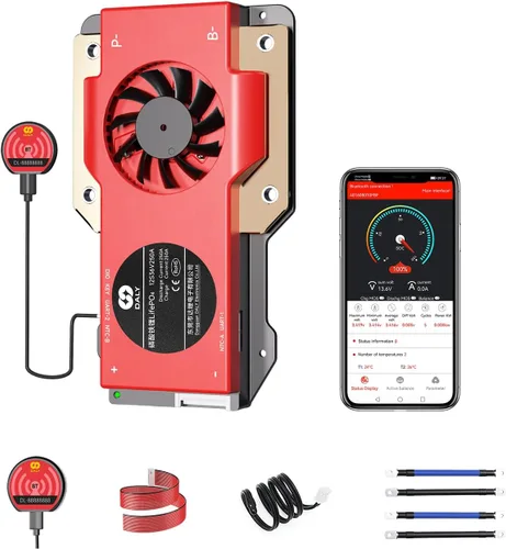 Vista 12 de DALY Programable Smart BMS Lifepo4 12S 36V 30A LiFePO4 Tablero de protección de batería con cables de equilibrio Comunicación UART para convertidor