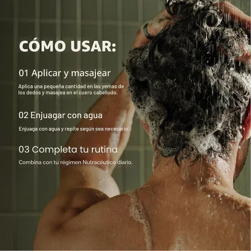 Vista 9 de Nutrafol Champú y acondicionador 2 en 1 para hombres, limpia, hidrata, desobstruye los poros, mejora el volumen y la fuerza del cabello, formulado