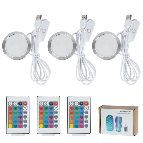 Vista 9 de 1 pieza de kit de lámpara LED RGB con control remoto 001, función de memoria de fallo de energía para impresoras 3D Bambu Lab Multicolor Makerworld