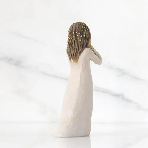 Vista 6 de Willow Tree Little Christmas Angel, figura esculpida pintada a mano