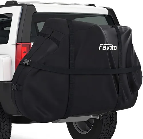 Vista 17 de Favoto - Funda impermeable para bicicleta al aire libre - Cubierta de bicicleta para 2 bicicletas XXL, protección contra el sol, la lluvia, el polvo