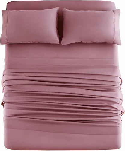 Vista 23 de Mohap Juego de sábanas de 3 piezas, microfibra cepillada de 1800 hilos - Ropa de cama lujosa, suave y transpirable para todas las estaciones