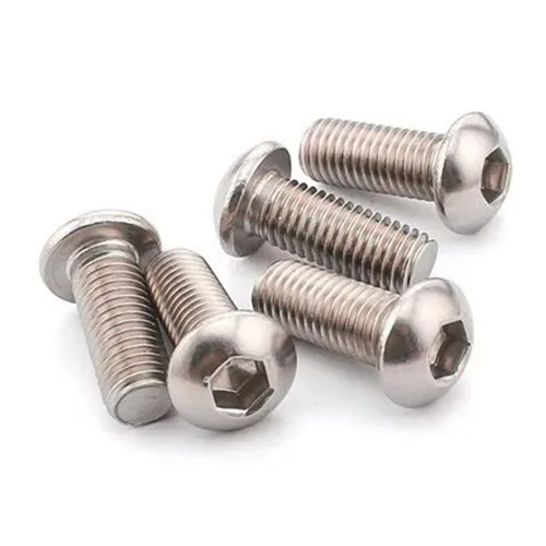 Vista 3 de 50 tornillos de cabeza de botón de 1/4-20 x 1-1/2, acero inoxidable 304 18-8, cabezal Allen, acabado brillante, rosca completamente a máquina