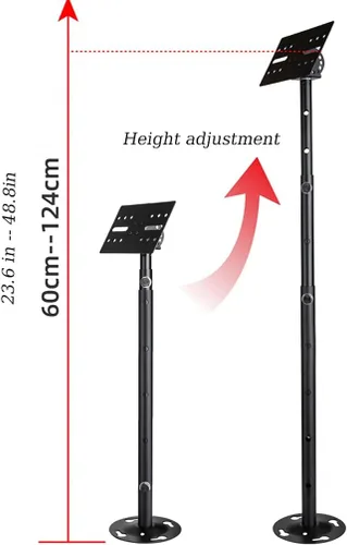 Vista 2 de Soporte de altavoz Soporte de techo para altavoz, soporte de pared para altavoz envolvente resistente, soporte de altavoz de tamaño universal que