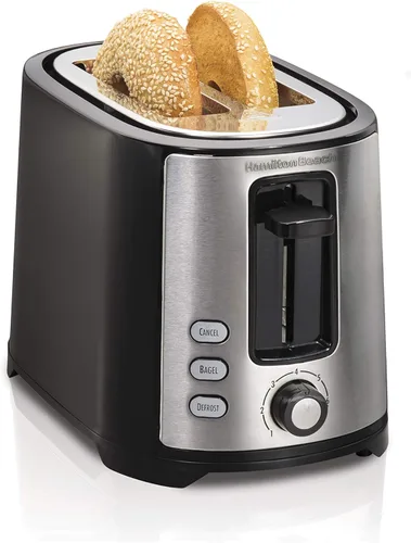Vista 5 de Hamilton Beach Abrelatas eléctrico + paquete de tostadora con apagado automático y función de bagel