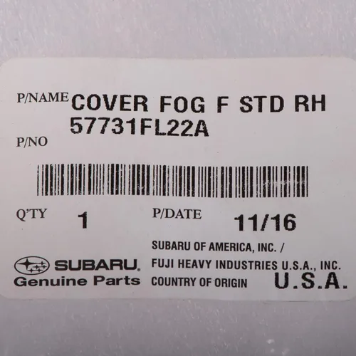 Vista 5 de Subaru OEM 2017-2018 compatible Impreza delantero derecho parachoques antiniebla cubierta cubierta bisel 57731FL22A
