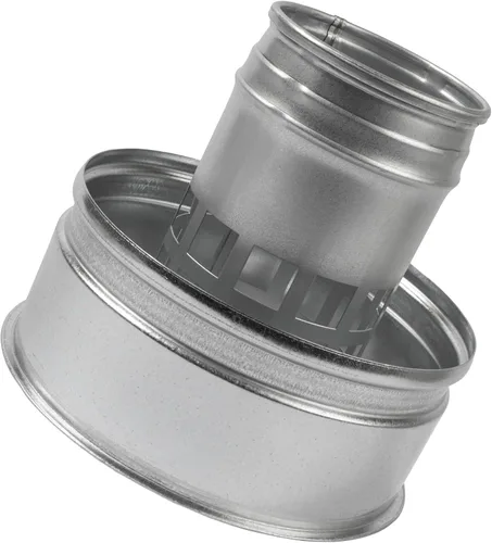 Vista 6 de Vent Systems Tapa redonda de ventilación de techo de 4 pulgadas, protector de lluvia de chimenea de acero galvanizado con escudo contra el viento