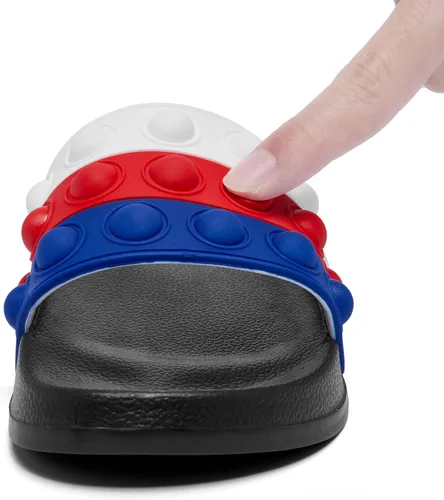 Vista 3 de Engtoy Sandalias para niños y niñas, unisex, ligeras, antideslizantes, puntera abierta, cómodas, para ducha, playa, divertidas sandalias