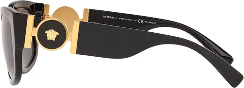 Vista 2 de Versace Gafas de sol para mujer marco negro gris oscuro lentes polares 2165in
