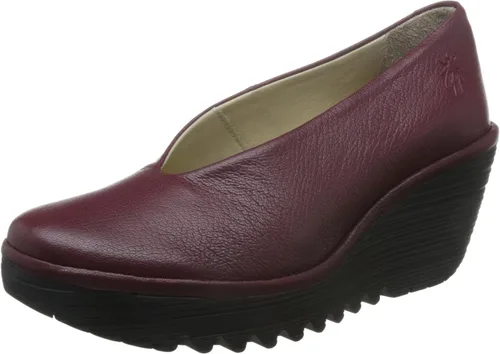 Vista 5 de FLY London Zapatos de tacón de cuña Yaz para mujer Negro (black Mousse)