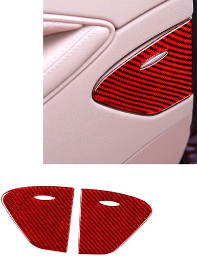 Vista 19 de ontto Accesorios de coche Fibra de carbono Exterior Cuerpo Frente Decoración Pegatinas Fit para Mercedes-Benz CLS C219 2004-2009 Negro