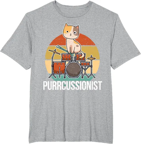 Vista 49 de Funny Percussion Drummer Drumming Drums Saying I Kitten Cat Camiseta, Negro, S