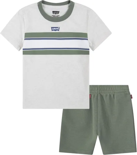 Vista 4 de Levi's boys Boys' and Baby Graphic T-shirt and Shorts 2-piece Outfit Set Azul (Colony Blue)