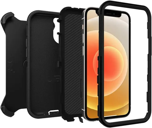 Vista 3 de OtterBox Defender Series - Carcasa para iPhone 12 mini, color negro