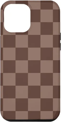 Vista 26 de Marrón clásico a cuadros, patrón de tablero de ajedrez moda caso para iPhone 17