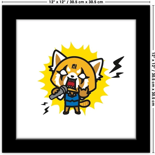 Vista 6 de Trends International Gallery Pops Sanrio Aggretsuko Retsuko - Póster de pared de arte para pared, 12.00 x 12.00 pulgadas, versión de marco negro