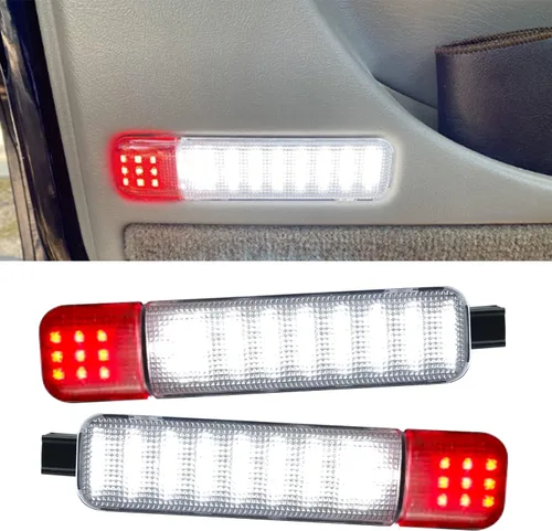 Vista 3 de 4 luces LED de cortesía para puertas para Chevy Silverado GMC C/K Compatible con Sierra 1500 2500 3500, Suburban, Avalanche, Hum-mer H2 Yukon