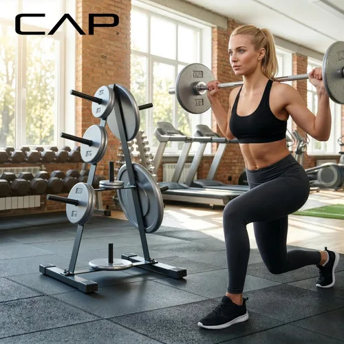 Vista 6 de CAP Barbell Weight Plate Rack for 1-Inch Weight Plates
