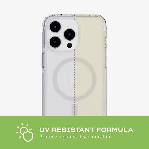 Vista 7 de tech21 Evo - Funda transparente para iPhone 15 Pro Max, compatible con MagSafe, funda de protección contra impactos, transparente