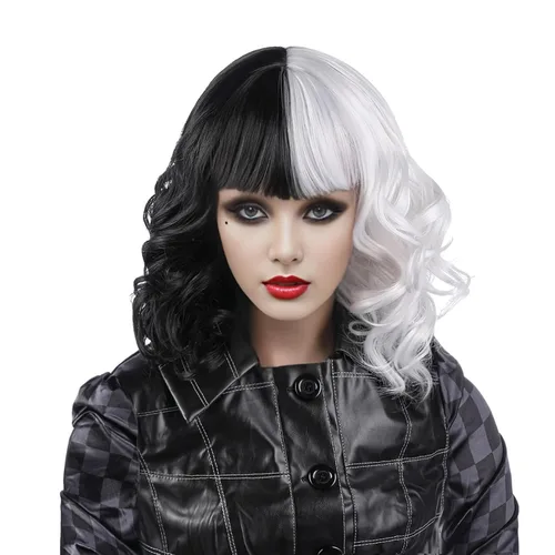 Vista 23 de Peluca Corta Púrpura Cosplay Peluca Corta Bob Púrpura Peluca de Halloween para Disfraces de Mujeres Púrpura/Bob