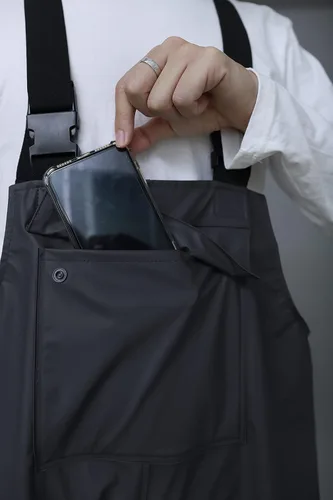 Vista 2 de RainRider Workwear Bib Pantalones de lluvia para hombres y mujeres Heavy Duty Pantalones de trabajo impermeables Pantalones de pesca monos