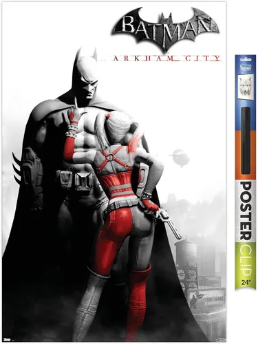Vista 19 de Trends International DC Comics VIdeo Game - Póster de pared de Arkham City, arte clave, 14.725 x 22.375 pulgadas, versión enmarcada de madera