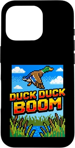 Vista 20 de Funny Duck Hunting Pixel Art Retro Gamer 8-Bit Arcade Boom Caso para iPhone 16
