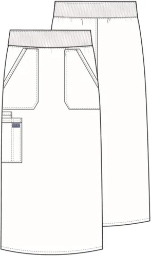 Vista 4 de Scrubs Uniform Skirt Workwear Professionals, Rib-Knit Waist, Soft Stretch WW510