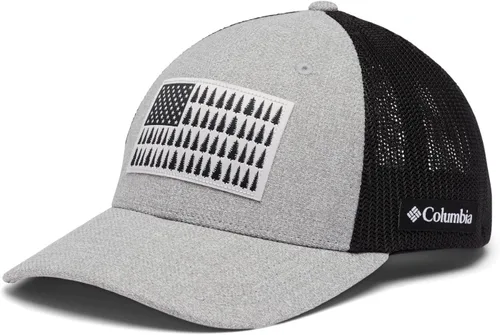 Vista 4 de Columbia - Gorra de malla con bandera con árboles unisex para adultos, corona alta