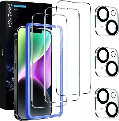 Vista 10 de TZGZT Protección de cámara para iPhone 12 de vidrio templado, [Accesorios] Cubierta protectora magnética con 2X protector de pantalla, para mujeres