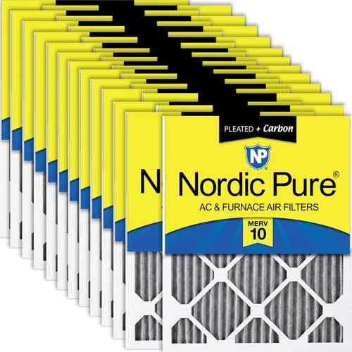 Vista 119 de Nordic Pure 20x20x1 (Tamaño real: 19 1/2 x 19 1/2 x 3/4) Filtros de aire para caldera/aire acondicionado Poly Green MERV 6 – Reduce el polvo