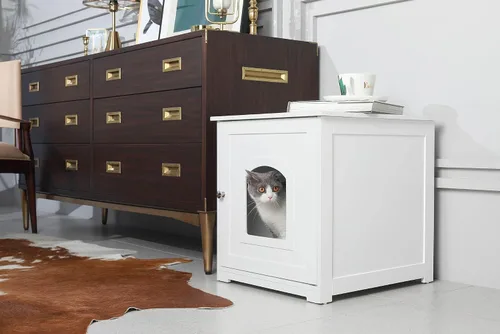 Vista 4 de zoovilla Gatito Armario de arena - Muebles de caja de arena oculta