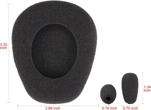 Vista 3 de Almohadillas de repuesto B450-XT para micrófono de espuma compatibles con VXI Blueparrott B450-XT B450XT B450XT Bluetooth Headset Mod Kit