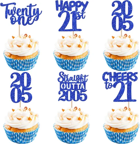 Vista 44 de 30 piezas negras para cupcakes de 10.º cumpleaños con purpurina Ten Happy 10 Straight Outta 2016 para saludos a 10 años 10 cumpleaños, boda Negro
