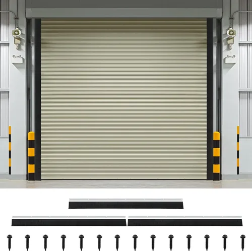 Vista 10 de DoubleFill Sello de cepillo de garaje enrollable de 3 pulgadas para la parte superior, sello de cepillo de nailon resistente de 16 pies de largo