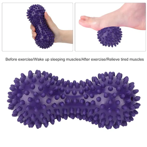 Vista 4 de Bola de masaje de yoga, bola de pies, masajeador de tejido profundo, bola de fascia de yoga, bola de masaje de cacahuete, bola de masaje con pinchos