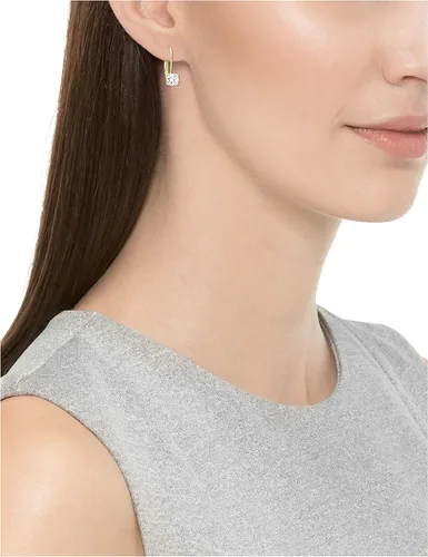 Vista 3 de Tienda Essentials Sterling Silver Round Cut Cubic Zirconia Leverback Earrings