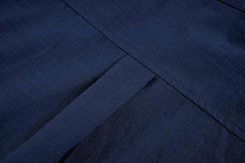 Vista 8 de Ryannology Guayabera - Camisas de lino de manga corta con botones para hombre, estilo casual, playa, campamento cubano, camisa mexicana para hombre