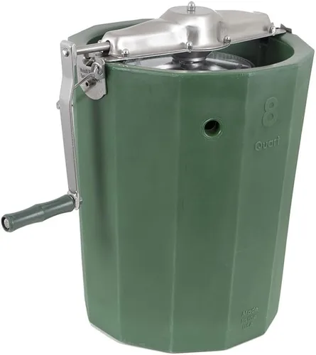 Vista 3 de PREMIUM - Máquina de helados Immergood de 8 cuartos de galón - Acero inoxidable - Manivela de mano