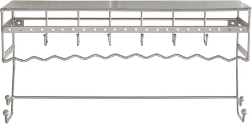 Vista 8 de Estante negro de 13.5 pulgadas para montaje en pared. Bastidor para guardar productos de joyería y accesorios Estante organizador para aretes