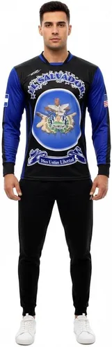 Vista 2 de Jersey Hombre El Salvador y USA Arza Design Manga Larga