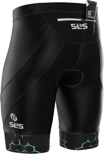 Vista 2 de SLS3 Pantalones cortos de triatlón para hombre Pantalones cortos de triatlón acolchados para hombre, pantalones cortos de triatlón de 8 pulgadas
