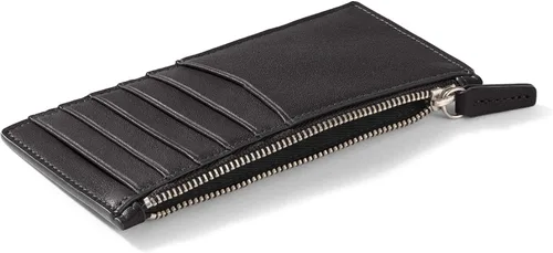 Vista 2 de Leatherology Devon Slim Zip - Funda para tarjetas, Negro Onyx, Cartera con tarjetero