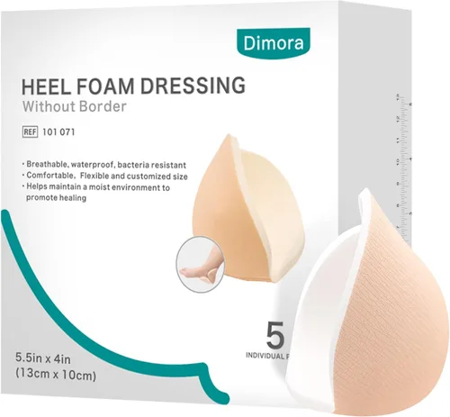 Vista 11 de Dimora Apósitos de Espuma de Silicona Sin Borde Paquete de 10 - 3" x 3" Altamente Absorbentes Adhesivos Impermeables para Heridas, Almohadillas